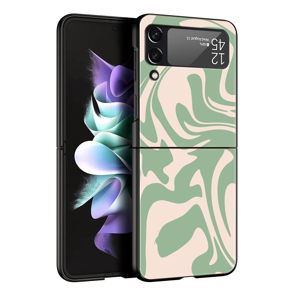 Роскошный подарочный чехол для телефона Samsung Galaxy Z Flip 4 Fold, черный, жесткий чехол для Samsung Z Flip 3 5G, чехол с абстрактной эстетикой