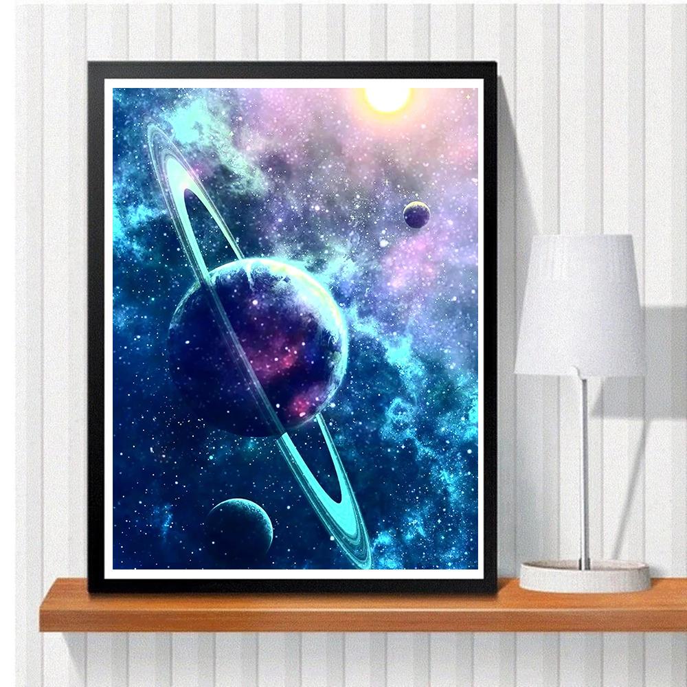 DIY Алмазная картина «Синяя Вселенная» Набор для вышивки крестом Мозаика Искусство Алмазная картина Полный круг/Квадратный алмаз Украшение дома