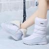 Thick Soled Snow Boots Side Zippered Cotton Boots Warm Women's Shoes