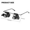 Magnifier Professional Watch Repair 20X Magnifier Jeweler Inspect Tool Double Eye Glasses Type