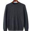 Worm-spinned Round Neck Wool Sweater for Men's Autumn and Winter New Loose Casual Base Shirt Top Versatile Warm Sweater