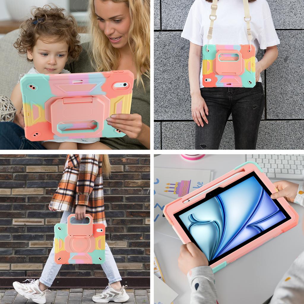 Чехол для iPad A19 A16 10-го 11-го 12-го 7-го 8-го 9-го 10.2 Pro 11 Air 11 M2 M3 Air 5 4 Ударопрочный с подставкой Безопасный для детей