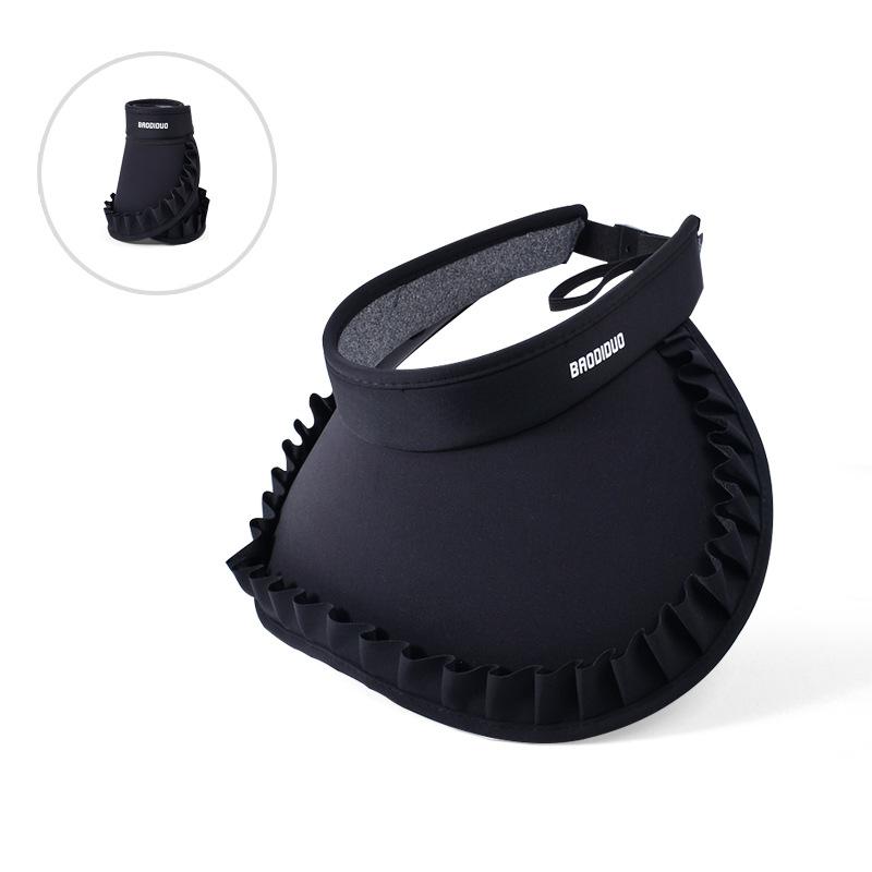 Новая летняя кружевная шляпа с широкими полями и пустой макушкой для родителей и детей, шляпа с защитой от УФ-лучей, женский универсальный солнцезащитный козырек