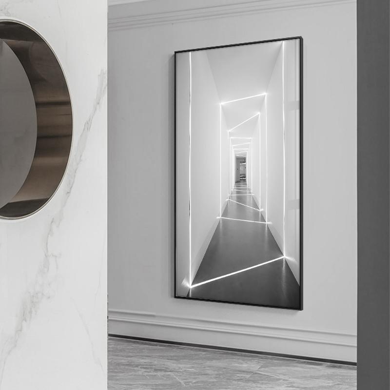 Nordic White Входная картина Украшение Холст Картина Настенные постеры для отеля Печать Настенное искусство для гостиной Коридор Декор