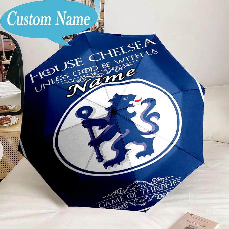 Custom Name Umbrella House Chelsea Umbrella 8-Frame for Travel, Camping, Casual Lightweight Portable, Essential for Family Gifts