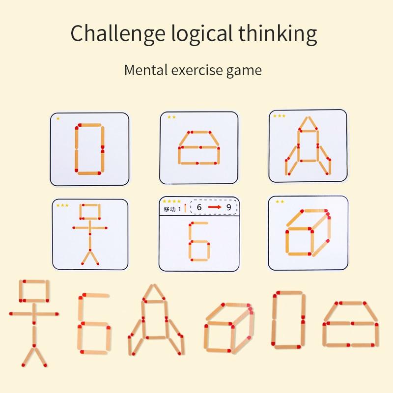 Спички-пазлы, игрушки «сделай сам», математическая настольная игра, мышление, логическое обучение, развивающие игрушки для детей, подарок на день рождения