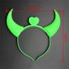 Halloween LED Devil Horn Light Up Headband Glowing Devil Horn Headwear Halloween Christmas Party Cosplay Glowing Decoration Prop