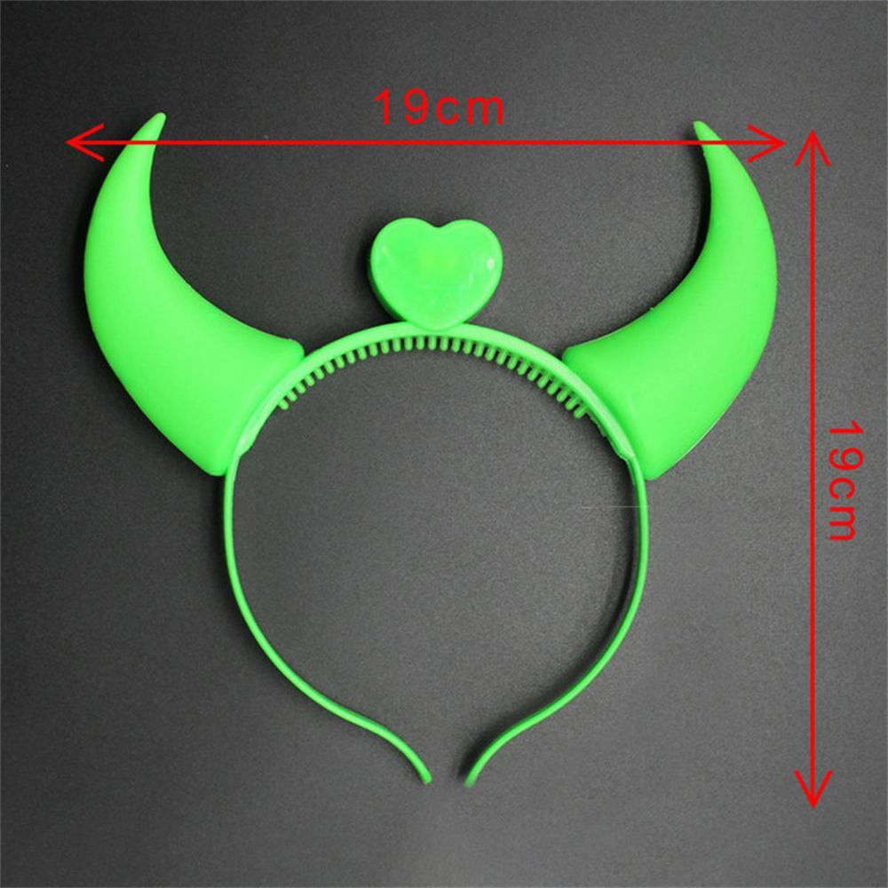 Halloween LED Devil Horn Light Up Headband Glowing Devil Horn Headwear Halloween Christmas Party Cosplay Glowing Decoration Prop