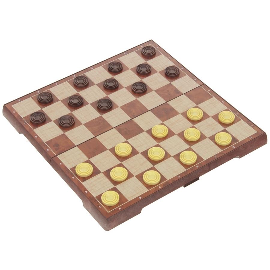 Chess Checkers Magnetic Classic Large Magnet Game 2in1 31x31 cm