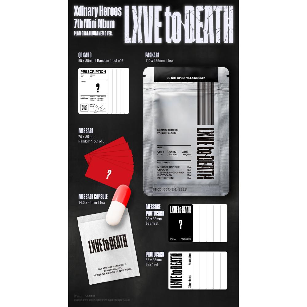 Xdinary Heroes 7th Mini Album LXVE To Death Platform Album Nemo Ver.