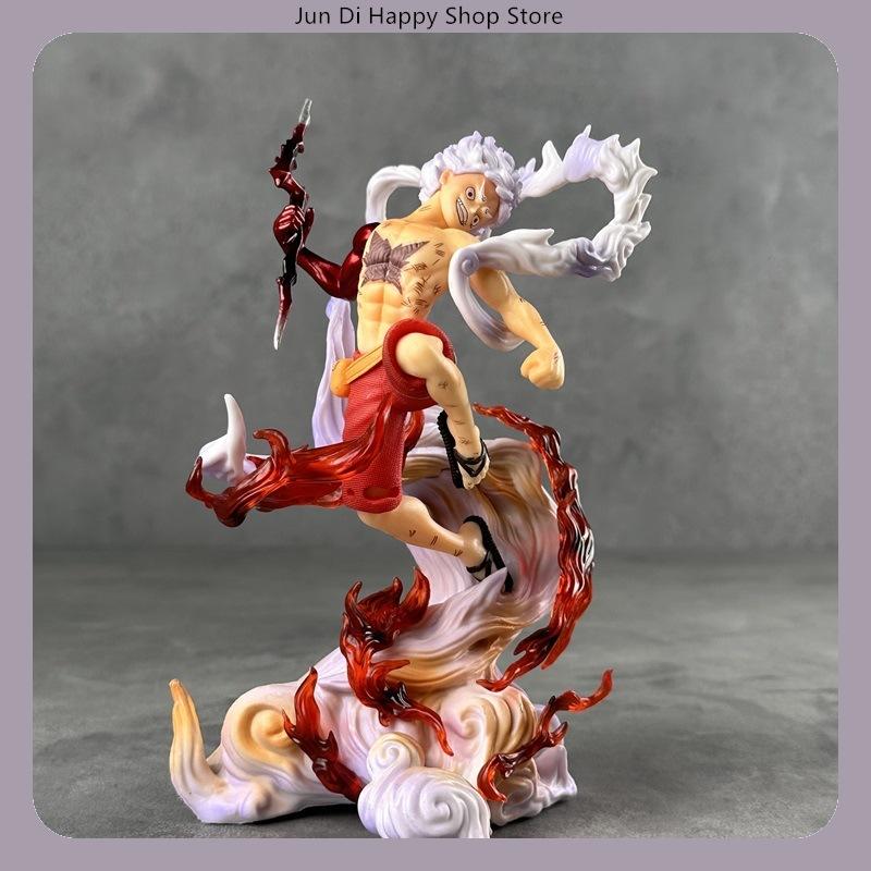 30CM One Piece Nika Luffy Have Three Forms Of Hand Giant Fist Battle Pose Anime Model Statue Birthday Gift
