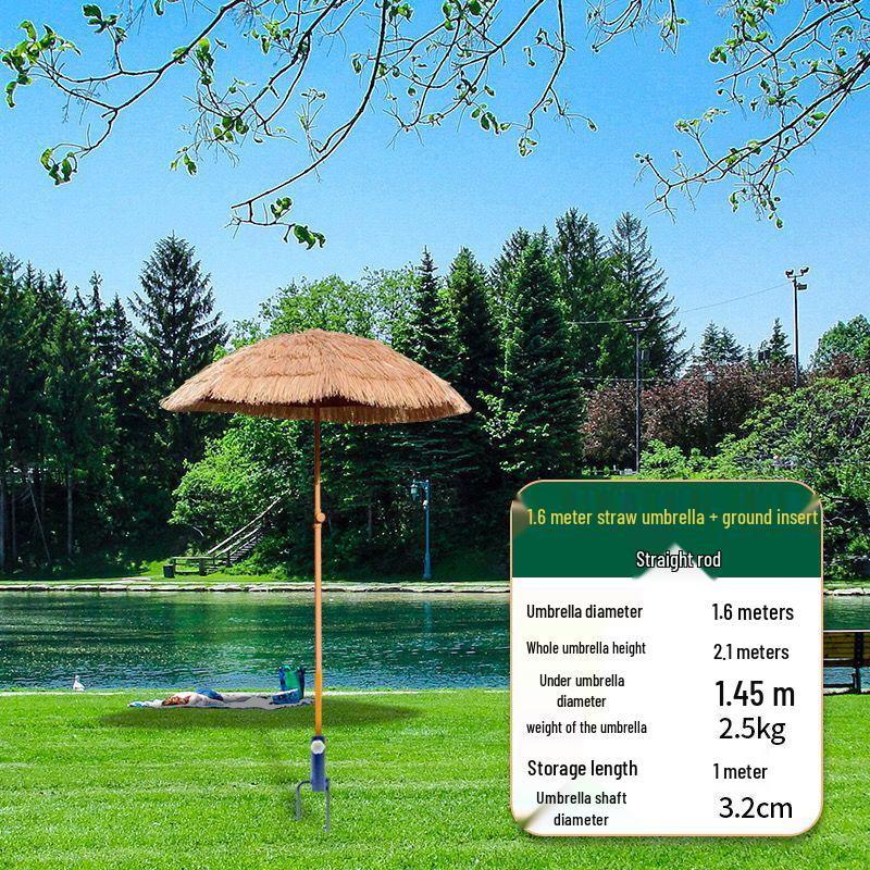 Outdoor Sunshade: Anti-Straw Hat Thatch Umbrella for Patio, Photography, and Garden