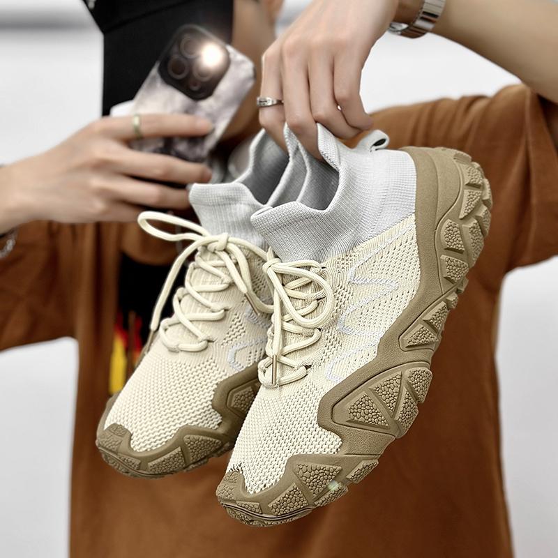 Модные высокие носки, походные ботинки, дышащая сетка, мужские кроссовки, удобная толстая подошва, спортивная обувь для бега, модные кроссовки для ходьбы
