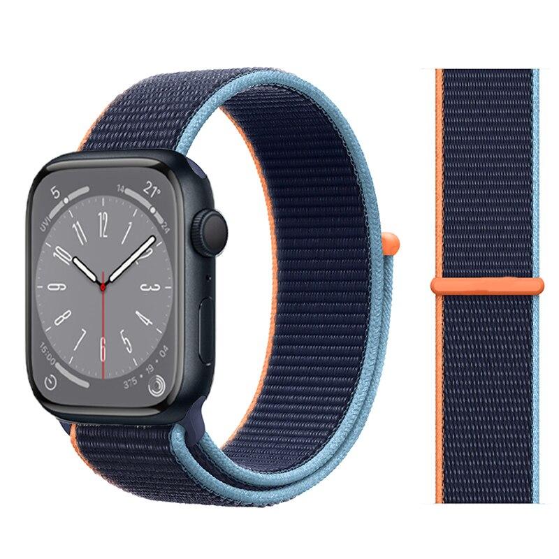Нейлоновый ремешок-петля для Apple Watch Band 49 мм, 44 мм, 45 мм, 41 мм, 40 мм, 42 мм, 38 мм, браслет Correa iwatch series 3, 4, 5, 6 Se 7, 8, ультра, 49 мм, ремешок