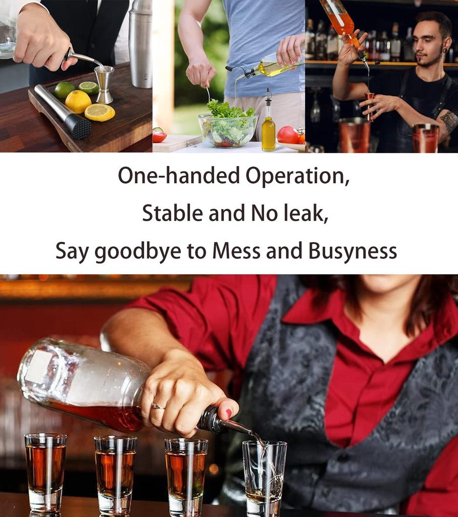 12 шт. Дозаторы для бутылок с ликером, Носик для наливания ликера для бутылок с ликером, Носик-дозатор из нержавеющей стали для оливкового масла, Крышки-заглушки