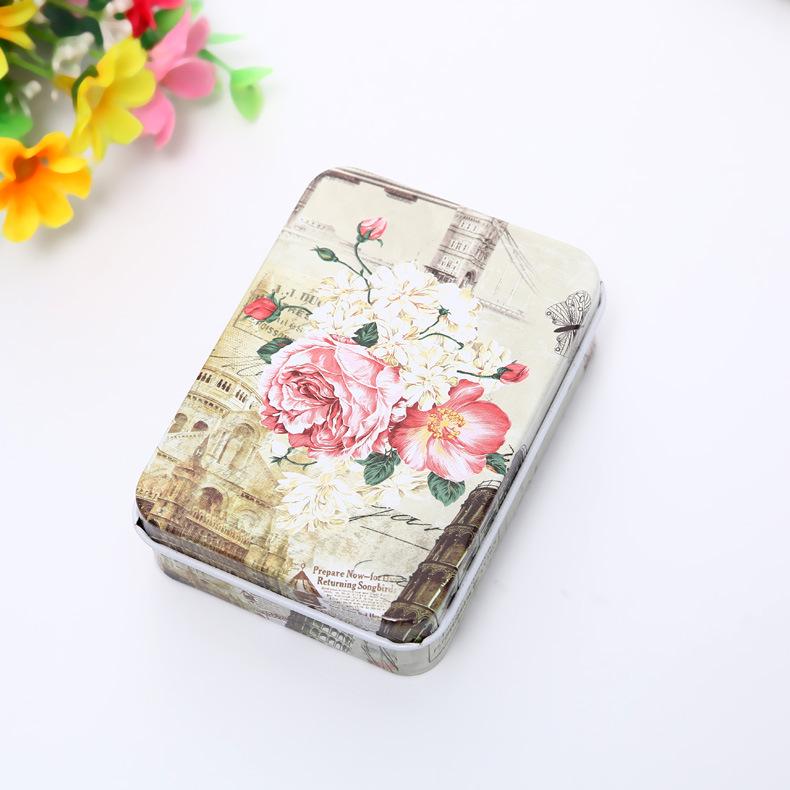 Креативная мультяшная мини-жестяная коробка для хранения карточек и заколок