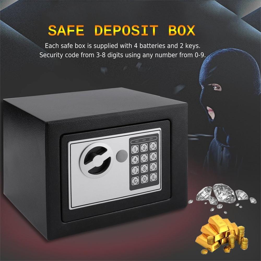 Digital Lock Mini Iron Steel Safe Box Home Use Personal Electronic Safe Cabinet Black with Low Deposit Savings Features