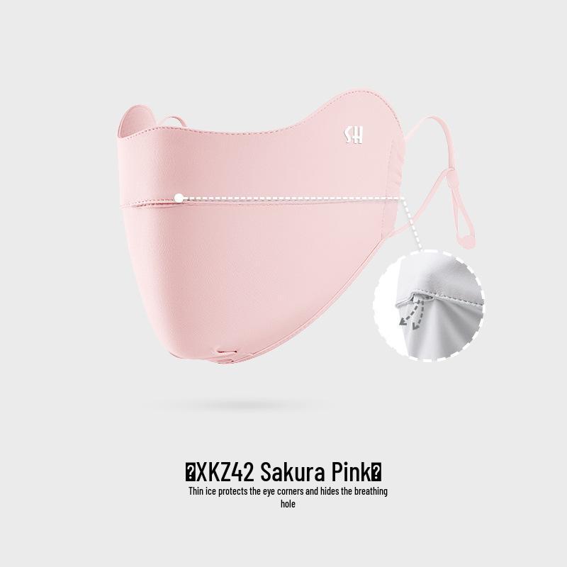 Женская летняя велосипедная маска от солнца - Дышащий ледяной шелк с защитой уголков глаз