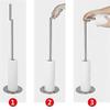 Rust-Proof Stainless Steel Paper Roll Stand Single Pole Floor Standing Paper Dispenser  Bedroom
