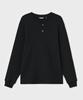Футболка-henley с вафельной текстурой Bellie - Черная