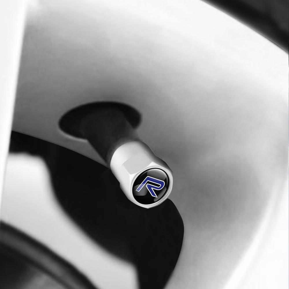 4pc Car Badges Wheel Tire Valve Stem Caps Covers Car Accessories For Volvo Rdesign XC60 XC90 V40 V50 V60 xc70 V70 V90 T6 S40 S60