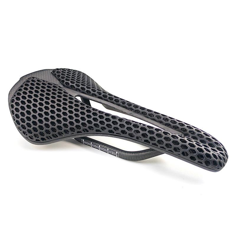 Asiacom Unlabeled 3D Printed Carbon Fiber Bicycle Saddle Kids Version Short Nose Hollow Comfortable Seat Cushion Road Bicycles