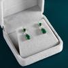 BELLA BOX Fashion Female Green Cubic Zircon Drop Earrings Elegant Accessories Luxury Women Earrings For Party New Trendy Jewelry
