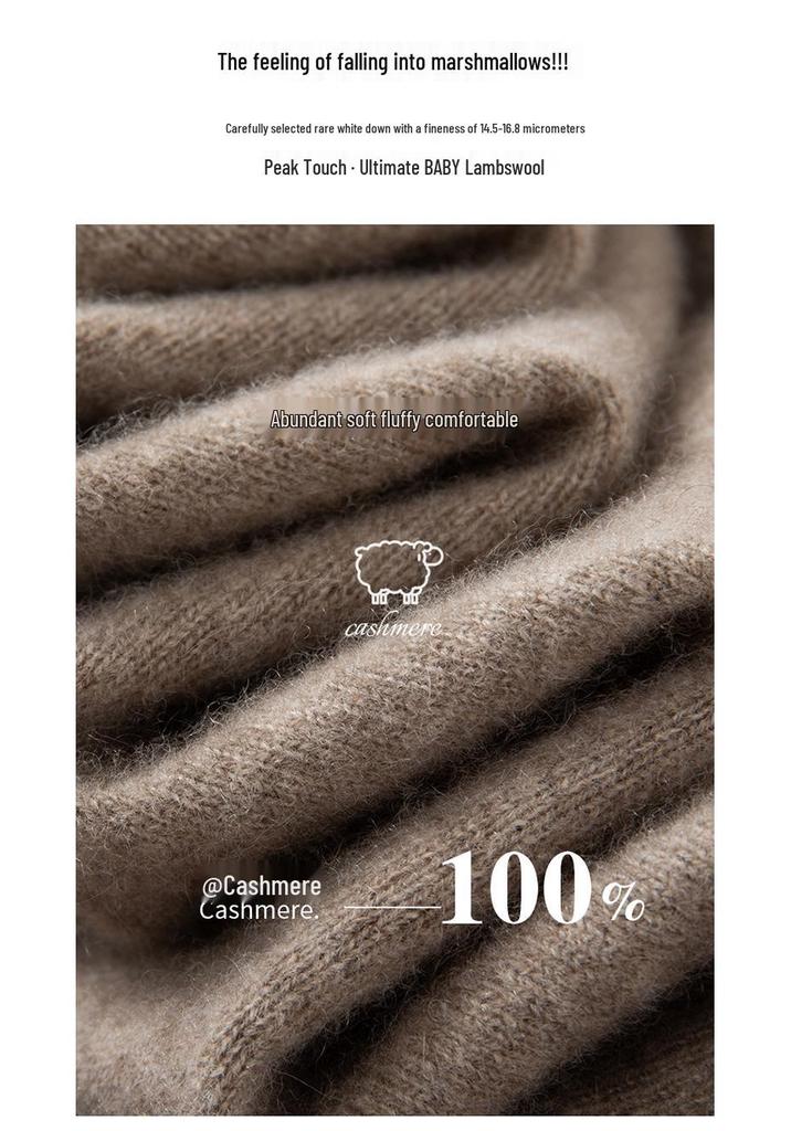 Women's 100% Pure Cashmere Round Neck Button-Up Long Sleeve Cardigan Coat - Autumn Collection