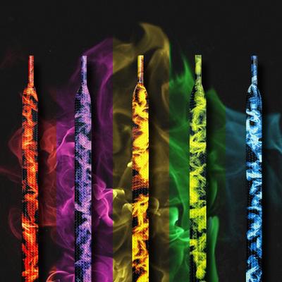 Новые шнурки Fire для кроссовок Universe Galaxy Flat Classic Shoelace Basketball Sports Tennis Shoe Laces Men Woman Shoes Laces