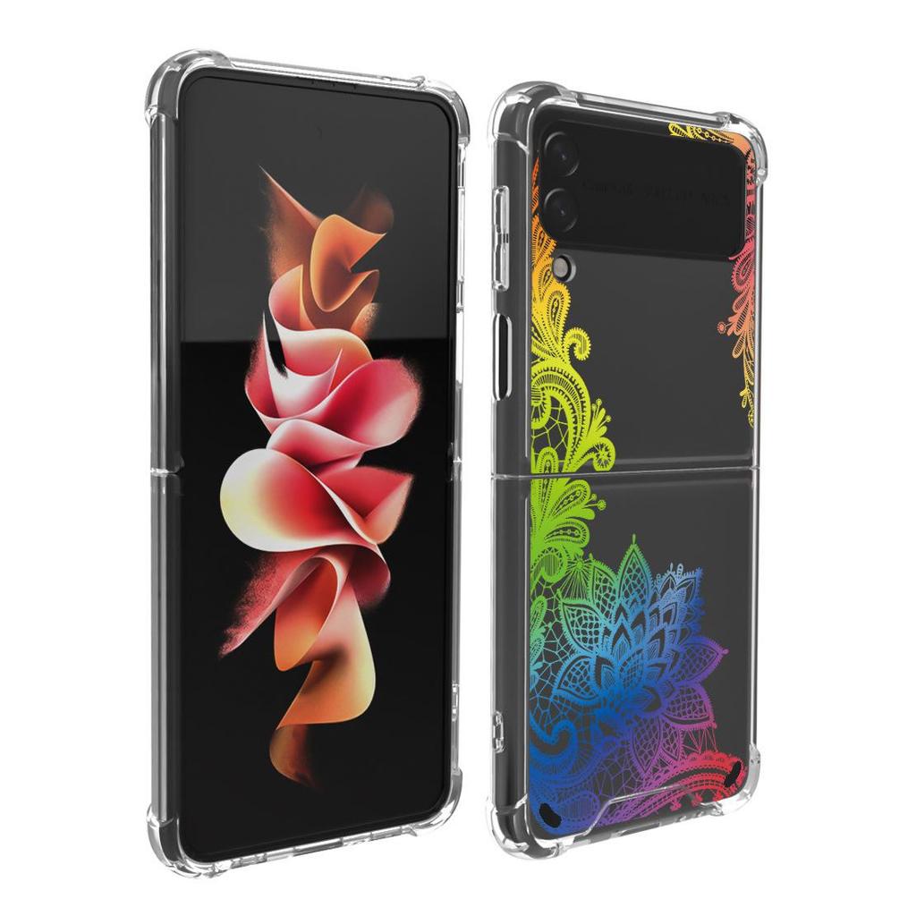 Чехол для телефона Samsung Galaxy Z Flip 5 Butterfly Lace 2-в-1 с материалом TPU+PC