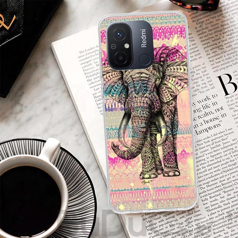 Слон Мандала Ацтекский Чехол Для Xiaomi Redmi 13 13C 14C 12 12C 10 10C 9 9C 9T 9A Чехол для Телефона 10A 8A 8 7A 7 6A 6 K80 K70 K60 K20