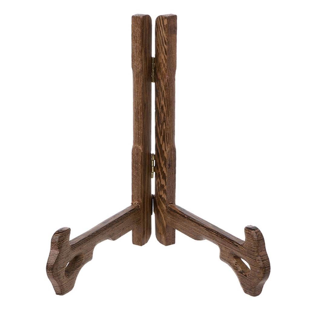 Home Wooden Picture Bracket 3-7inch Photo Frame Stand Easels Plate Holder Display Stand