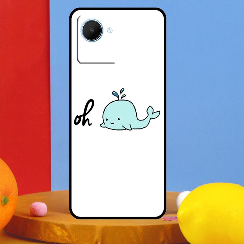 Мультяшный кит для Realme 15 Pro 13 12 11 10 14 Pro Plus C65 C67 C63 C61 C55 C51 C53 C35 C75 GT6 GT7 Чехол