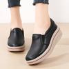 Women's Platform Loafers Moccasins Casual Slip On Minimalist Thick Sole Height Increase Shake Shoes for Mother Plus Size