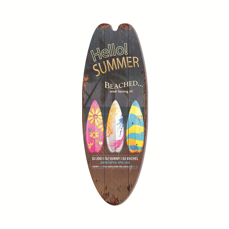 Гавайская подвеска в виде доски для серфинга, пляжное настенное украшение, вывеска