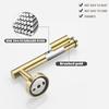 1set of Gold Bathroom Hardware Accessories, Hair + Gold Towel Ring Set, Including Bristle Gold Toilet Paper Holder.