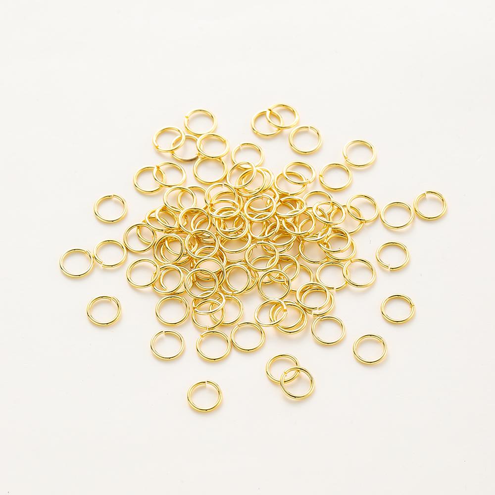 50-200Lot 14K 18K Gold Necklace Open Single Jump Ring Lobster Clasp Connector Split Ring Fitting Diy Jewelry Making Accessories