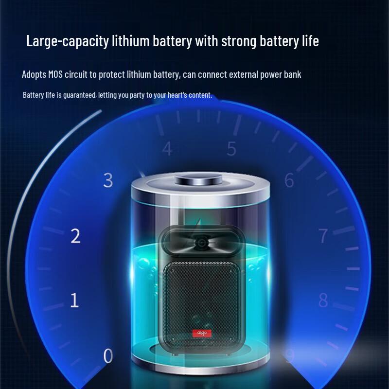 Aigo S55 8-дюймовая портативная уличная Bluetooth-караоке-колонка