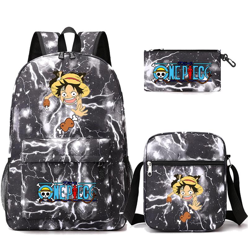 3 шт./компл. аниме цельный противоугонный рюкзак с моющейся сумкой через плечо пенал для девочек мальчиков подростков детей студентов рюкзак для отдыха Mochila