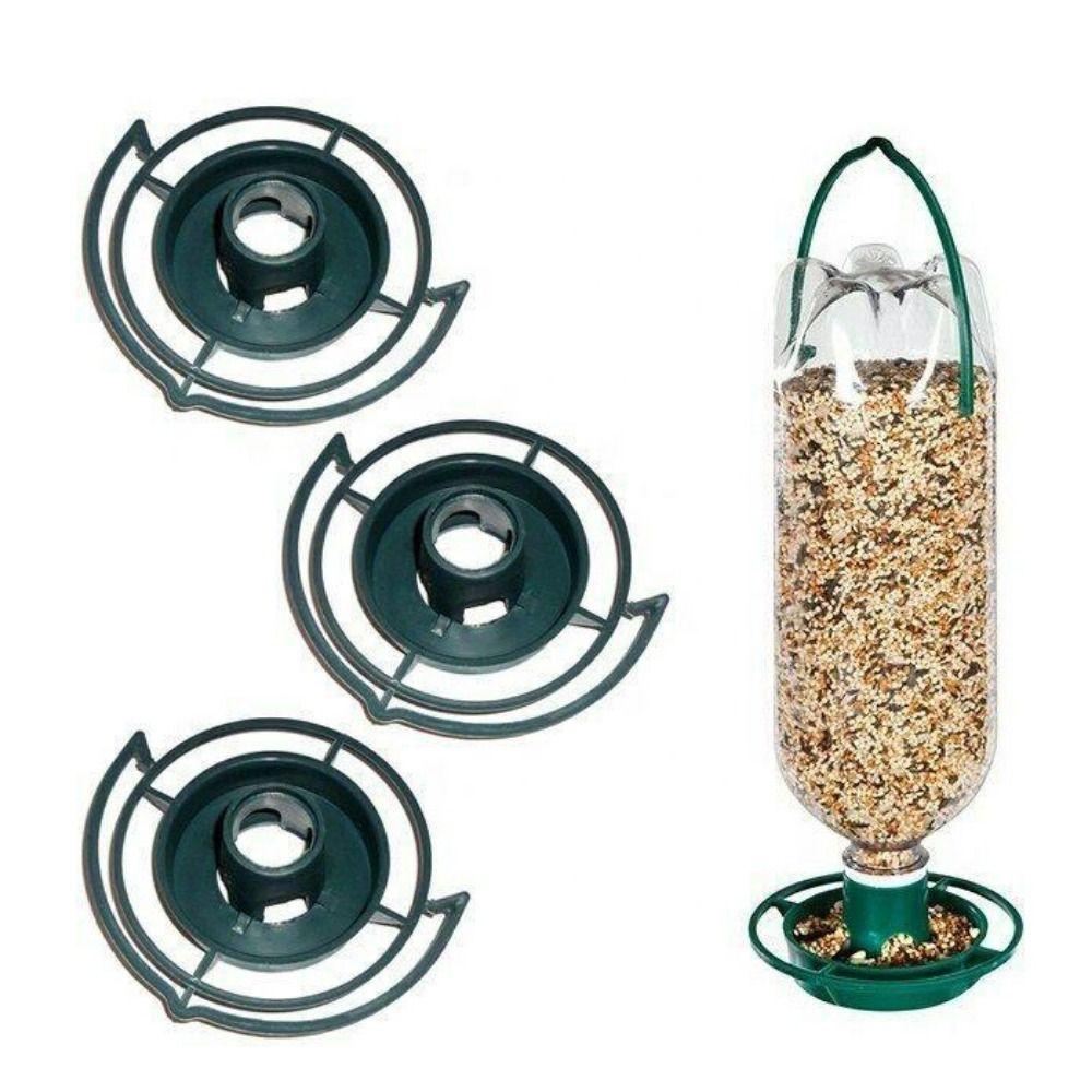 Green Hanging Bird Feeder Automatic Hanging Feeding Tray Bottle Mouth Docking Outdoor