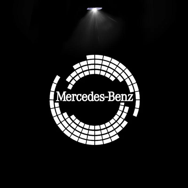 2 шт. Автомобильная подсветка дверей с логотипом Эмблема Для Mercedes Benz Класса A C E GLC GLA GLE GLB W177 W205 W212 W213 X253 X156 W166 X247