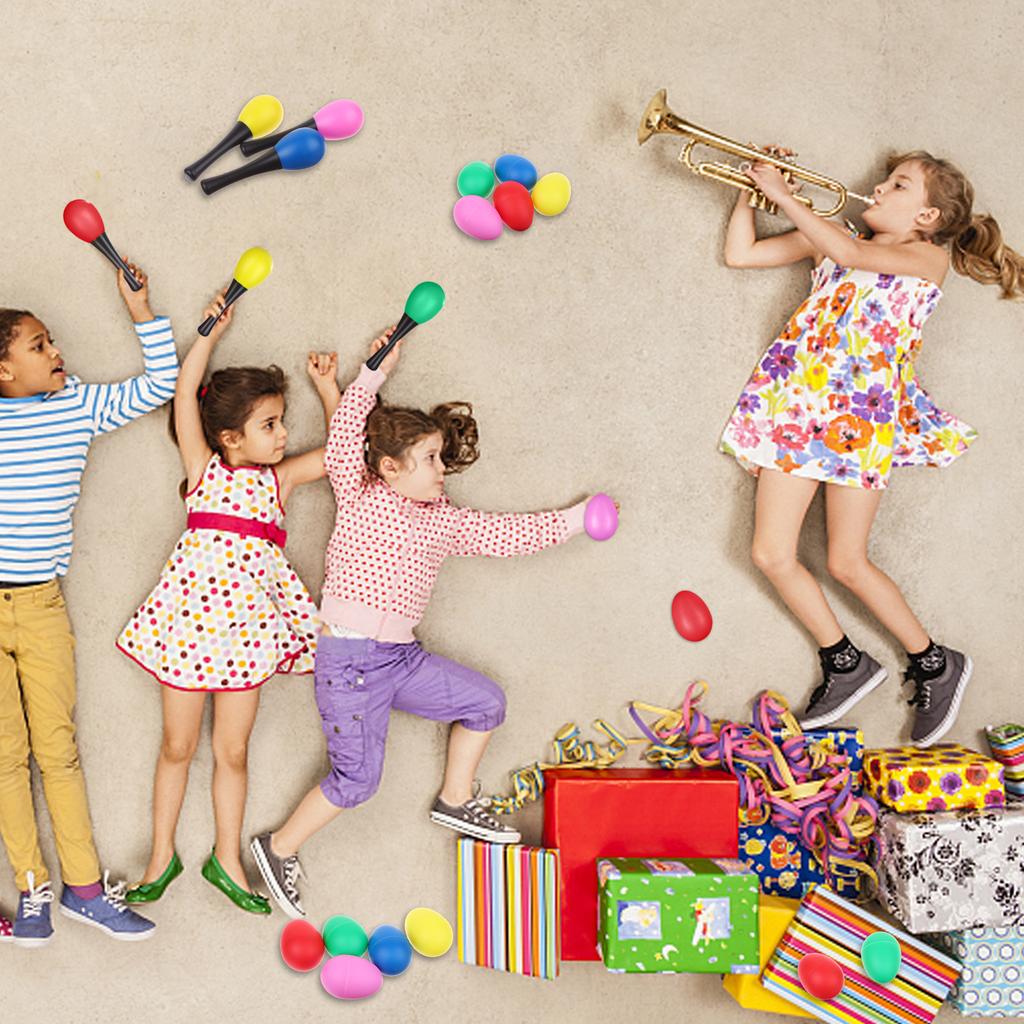 Cccymm 24 шт. шейкеры набор музыкальных инструментов пластиковые маракасы и шейкер для яиц