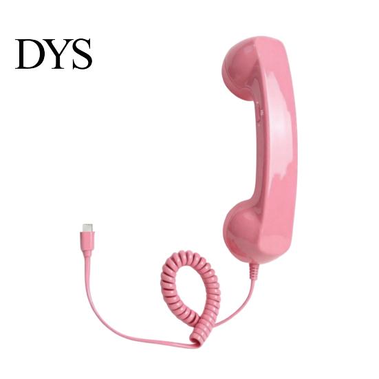 Type-C Landline Telephone Handset Vintage Receiver for Cell Phone, 3.5mm Wired Universal Retro Phone Handset, Smartphone Handheld