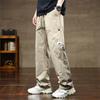 Мужские летние тонкие быстросохнущие брюки из ледяного шелка, новые свободные прямые повседневные брюки-карго