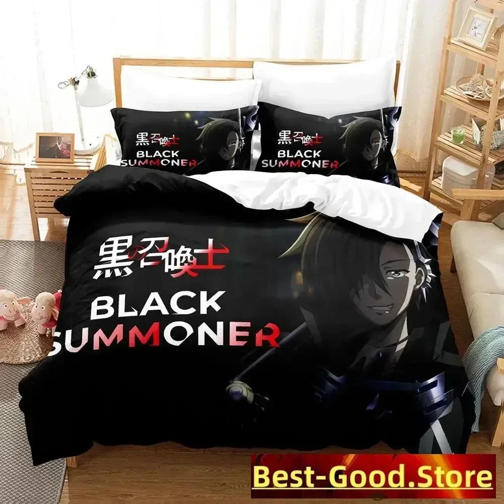 New Black Summoner Bedding Set Duvet Cover Sheet Printed Bed Set Pillowcase Bed Full Queen King Size Comforter Bedroom