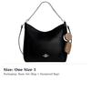 COACH Laurel Bright Soft Pebble Leather Shoulder Bag Large Women's Black CBI93-SVS3B