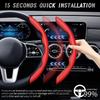 WOCOCN 2pcs Car Steering Wheel Cover,Anti-Skid Carbon Fiber, Red | Steering Wheel Protector for Men Women,Multiple Color Options,Universal for Most
