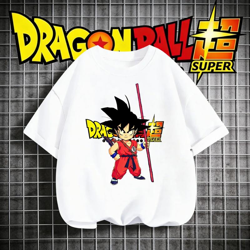 Dragon Ball Super Kid Goku Cotton T-Shirt Men's Plus Size Summer 2026 Casual Sports Fashion Short Sleeve Tee Y2k