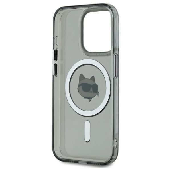 Karl Lagerfeld Klhmp15Xhlschk Iphone 15  Pro Max 6.7 Czarny/Black Hardcase Iml Metal Choupette Head Magsafe