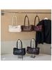 Shoulder Bag Women White PU Vintage Metal Detail Office Daily